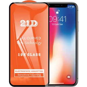 Apple iPhone Xs Ekran Koruyucu 21D Tam Kaplayan Kavisli