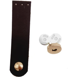 Angel Çanta Aksesuar Tek Kat Suni Deri Kahverengi Light Gold Metalli Kapak