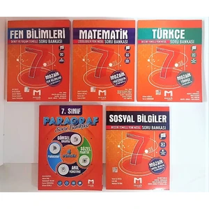 Mozaik Yayınları 7. Sınıf Soru Bankası Seti 5 Kitap TÜRKÇE-MATEMATIK-FEN-SOSYAL-PARAGRAF-2023