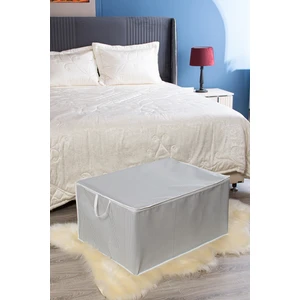 Maxi Boy Gri Çizgili Yastık Yorgan Hurcu 75 x 40 x 40 cm