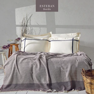 Apricitas Home Esteban Bordo Pike Takımı Çift Kişilik