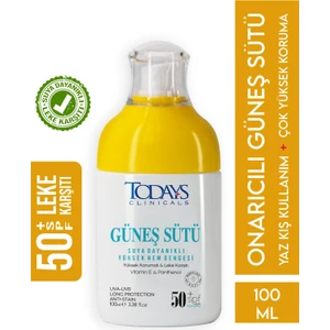 Todays Clinicals Güneş Sütü 50 + Spf Yüksek Koruma Leke Karşıtı + Vitamin E & Panthenol