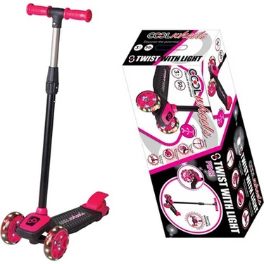 Furkan FR58048 Furkan Cool Wheels Twist Scooter Pembe