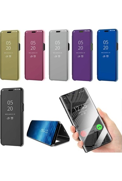 Sirius Samsung Galaxy S7 Edge Kapaklı Kılıf Clear View Aynalı Stand Olabilen Lüx Kılıf Renk Seçenekli.