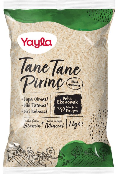 Yayla Tane Tane Pirinç 1 kg
