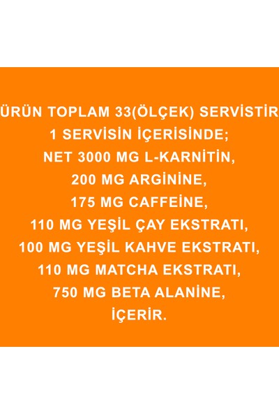 High Nutrition L-Karnitin - L Carnitine, Beta Alanine, Caffeine (Kafein) 3000 mg Yeşil Elma 1 lt