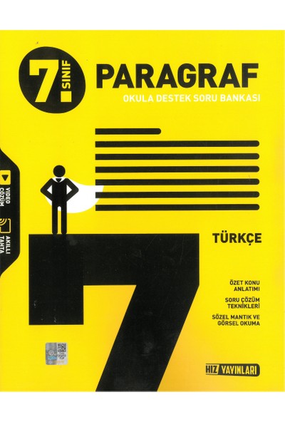 Hız Yayınları 7. Sınıf Türkçe Paragraf Okula Destek Soru Bankası (Ciltli)