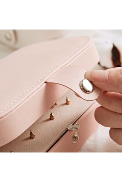 Kewendashiye Seyahat Organizatör Mini Mücevher Kutusu - Pembe (Yurt Dışından)