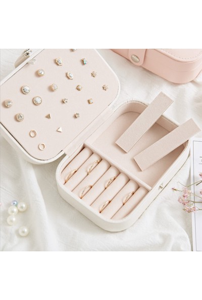 Kewendashiye Seyahat Organizatör Mini Mücevher Kutusu - Pembe (Yurt Dışından)