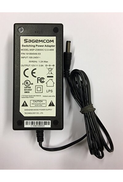 Sagem Sagemcom 12V 3,8A Ac/dc Smps Adaptör