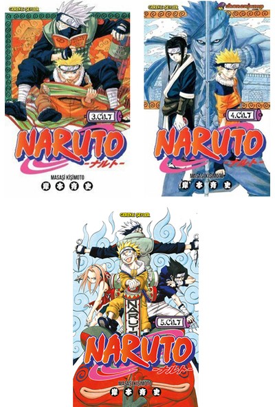 Naruto 3-4-5. Ciltler Manga Seti - Masaşi Kişimoto
