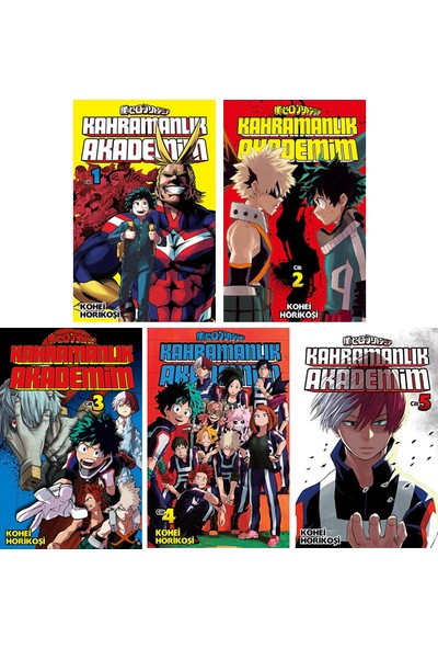 Kahramanlık Akademim 1-2-3-4-5. Ciltler Manga Seti - Kohei Horikoşi