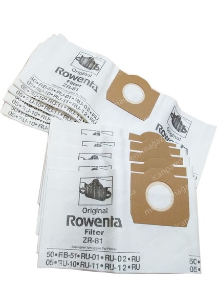 Rowenta Uyumlu RU-390 Süpürge Kağıt Toz Torbası 10 Adet