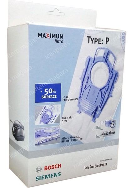 Bosch Uyumlu Bsg 82422 Ergomaxx'x Süpürge Toz Torbası 4 Adet