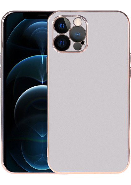 Apple iPhone 12 Pro Lazer Kenarlı Viyana Kılıf + Kırılmaz Ekran Koruyucu