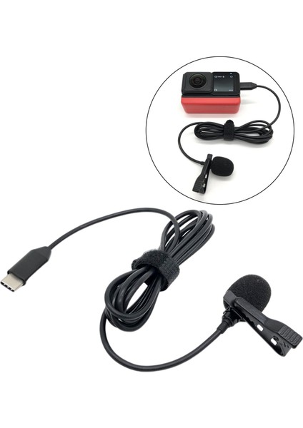 INSTA360 One R Için Klip Audio Mic Kamera Röportaj Videosu Lavalier Lapel Mikrofon Type C (Yurt Dışından)