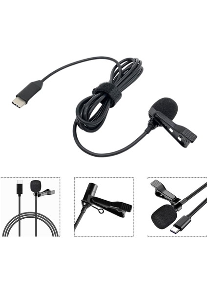 INSTA360 One R Için Klip Audio Mic Kamera Röportaj Videosu Lavalier Lapel Mikrofon Type C (Yurt Dışından)