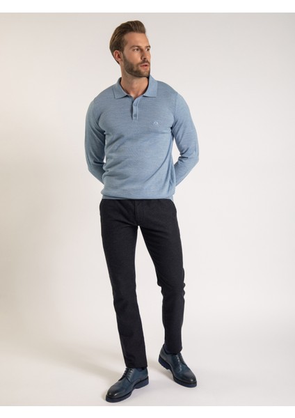 Karaca Karaca Erkek Regular Fit Triko Kazak-Mavi Melanj fiyatları