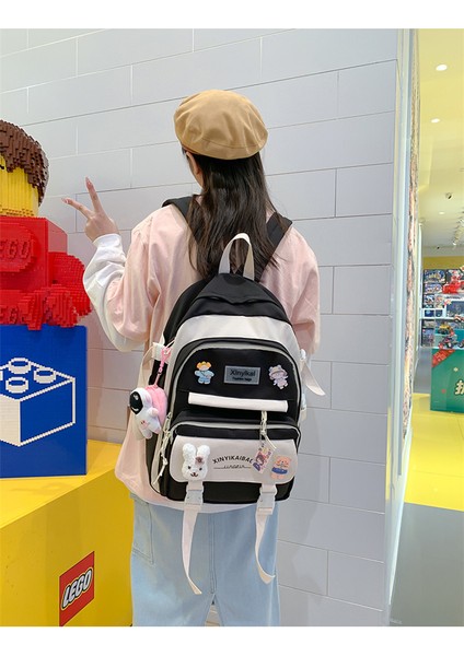 Karikatür Temalı Okul Sırt Çantası - Siyah/beyaz (Yurt Dışından) fiyatları