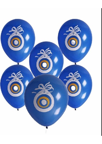 Nazar Boncuklu Mavi Maşallah Balon 50 Adet