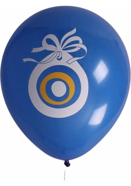 Nazar Boncuklu Mavi Maşallah Balon 50 Adet