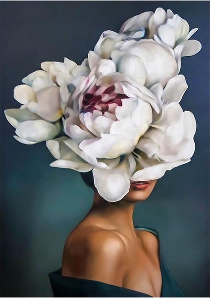 Çiçek Kadın 16 Sayılarla Boyama Seti 40X50CM