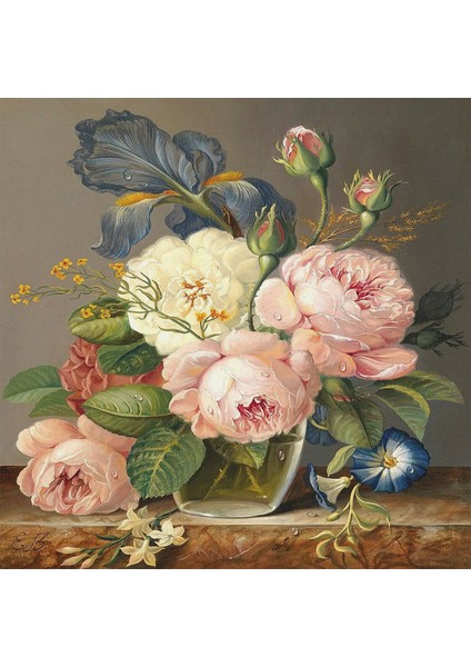 Çiçek Demeti Sayılarla Boyama Seti 40X50CM