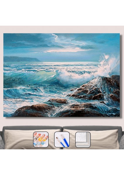 Fırtına ve Deniz Sayılarla Boyama Seti 40X50CM