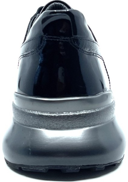 Siyah Rugan Hakiki Deri Erkek Sneaker Spor Ayakkabı 2553 305 739