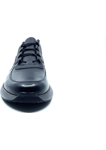 Siyah Hakiki Deri Erkek Sneaker Spor Ayakkabı 2553 306 738 modelleri