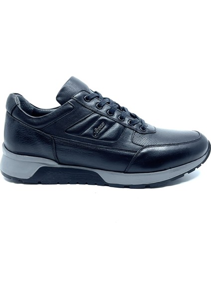 Siyah Hakiki Deri Sneaker Ayakkabı 2720 306