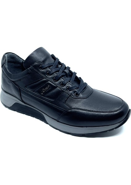 Siyah Hakiki Deri Sneaker Ayakkabı 2720 306