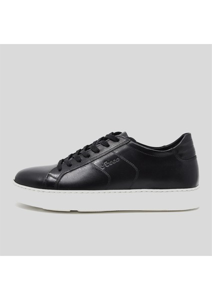 Hakiki Deri Sneaker Spor Erkek Ayakkabı Siyah 9757 fiyatları