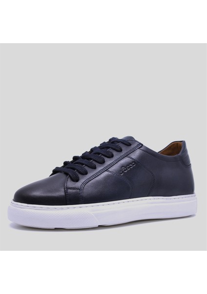 Hakiki Deri Sneaker Spor Erkek Ayakkabı Lacivert 9757 fiyatları