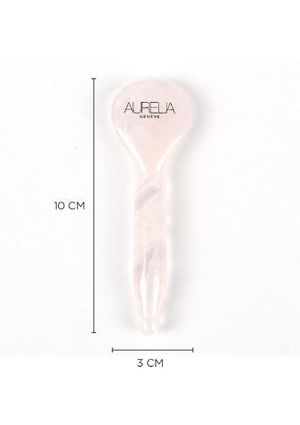 Aurelia Spoon gua sha - Rose Quartz - Kaşık Şekilli gua sha Taşı - Pembe Kuvars