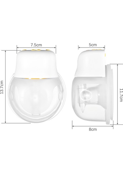 Kkmoon Giyilebilir Akıllı Elektrikli Göğüs Pompası - Beyaz (Yurt Dışından)