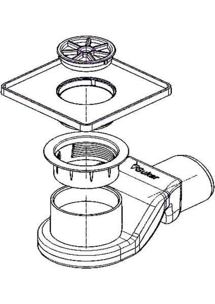Twisty 10X10 Izgaralı Yer Süzgeci Ø32 Çap 1041-0573222-09 modelleri