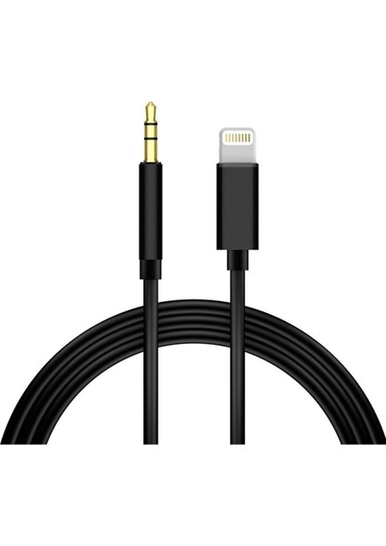 Apple iPhone 7 8 x Max 11 12 13 Pro Uyumlu Aux Dönüştürücü Kablo Lightning Girişli 1mt
