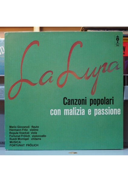 La Lupa * Con Malizia E Passione,isviçre Baskı 1982 Lp