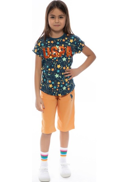 US1050-4 Kız Çocuk Kapri Takımı