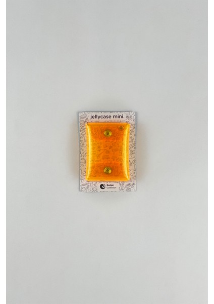 Jellycase Mini Turuncu Bozuk Para Cüzdanı Küçük Minik Kese Madeni Para Kesesi Şeffaf Pvc Renkli