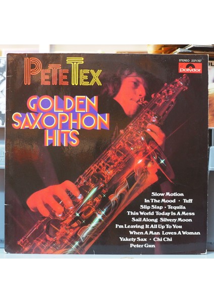 Pete Tex*plays Golden Saxophone Hits*almanya Baskı 1975 Lp