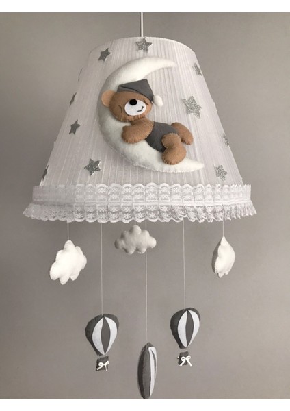 Bebek Çocuk Odası Avizesi Ayıcık Kahve