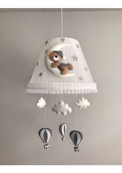 Bebek Çocuk Odası Avizesi Ayıcık Kahve