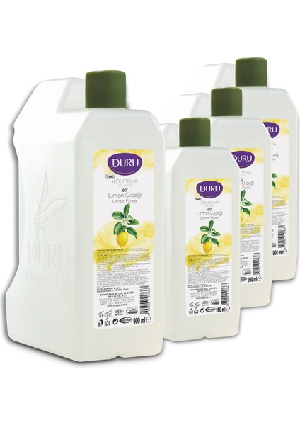 Limon Kolonya Bidon 80 Derece 4x900ml