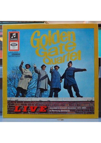 Golden Gate Quartet* Live Recorded In Concert November 12TH 1966 At Hamburg,almanya Baskı 1967 Lp