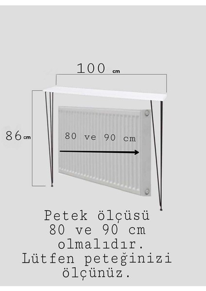 Talas Tozu Atlantik Çam Petek Üstü Raf-Dresuar 120 cm      (100-110 cm Petek Içindir.)