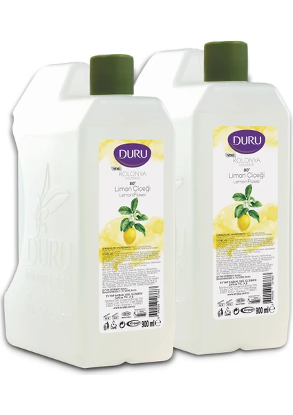 Limon Kolonya Bidon 80 Derece 2x900ml