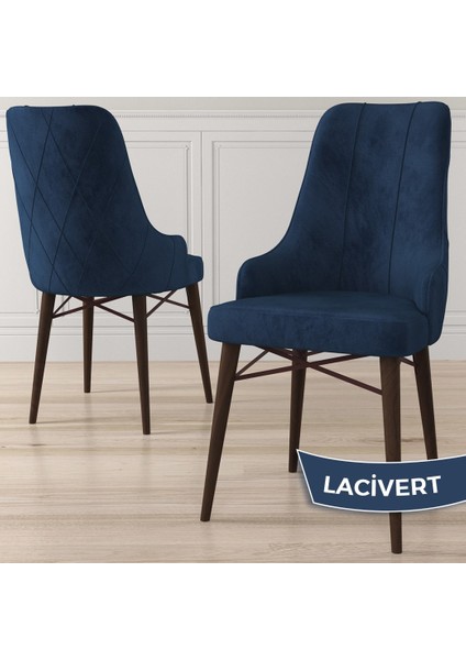 Concept Lia Serisi, 80 x 132 cm Açılabilir Mutfak Masa Takımı, Beyaz Masa Ceviz Ayak 4 Sandalye