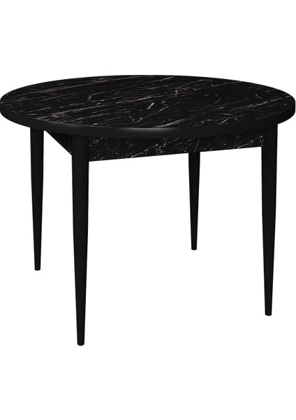 Concept Rox Serisi, Yuvarlak Mutfak Masa Takımı, Siyah Mermer Desen Masa ve 4 Sandalye modelleri